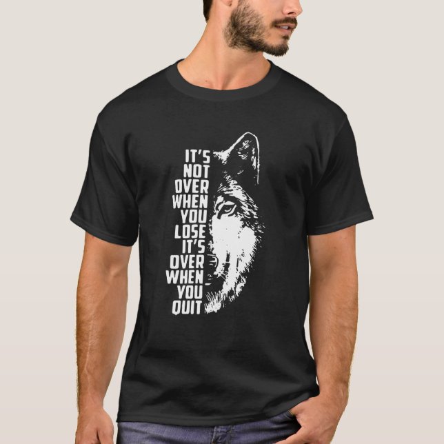 citat av vargens djurmotivation t shirt (Framsida)