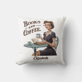Citat bokar och kaffe Bok Älskare Kudde