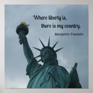 Citat: där Liberty är, finns min land. Poster