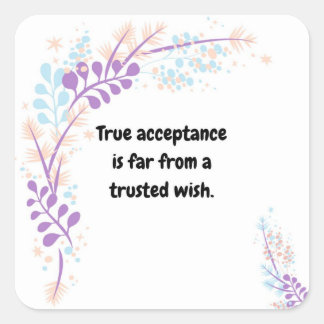 Citat-etikett Fyrkantigt Klistermärke