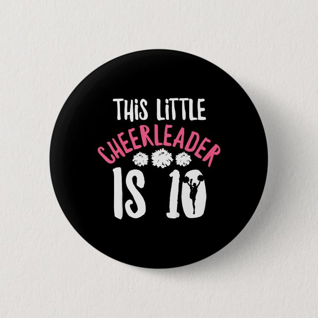 Citat för 10-årig Cheerleader Flicka Knapp (Framsida)