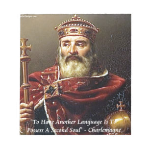 Citat för Charlemagne & Berömd Language Anteckningsblock