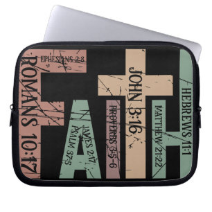 Citat för Cute Colorful Faith Bible Verses Typogra Laptop Fodral