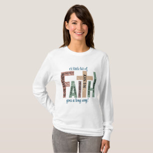 Citat för Cute Colorful Faith Bible Verses Typogra T Shirt