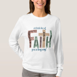 Citat för Cute Colorful Faith Bible Verses Typogra T Shirt