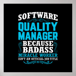 Citat för Funny Software Quality Manager Poster