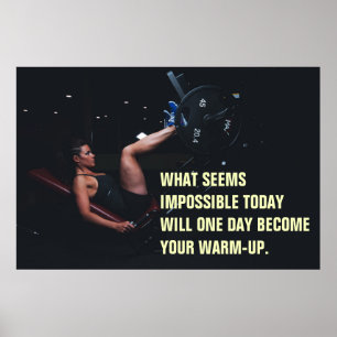 Citat för "Girl Workout Motivational Gym" Poster