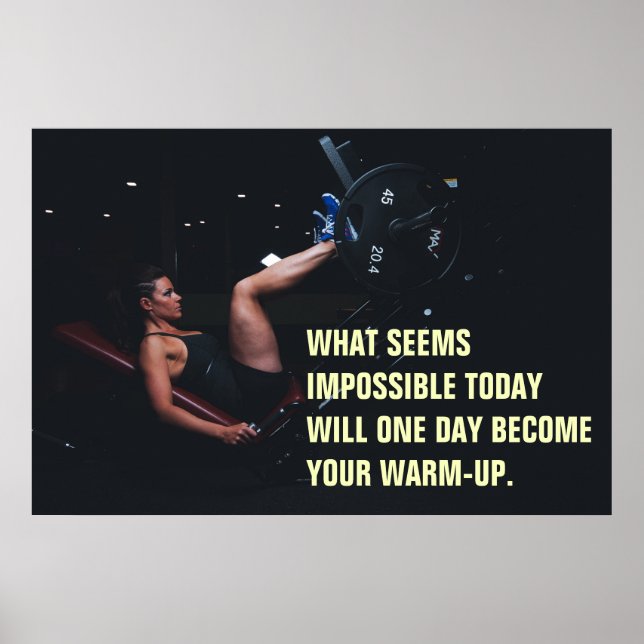 Citat för "Girl Workout Motivational Gym" Poster (Framsidan)