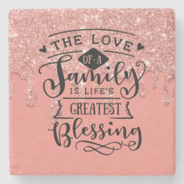 Citat för inspirationsfamiljen Blessings Stenunderlägg