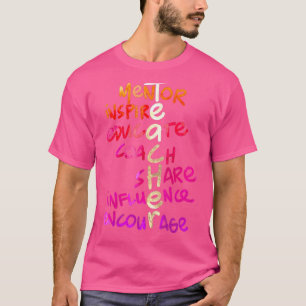 Citat för lärare Mentor Inspirera utbilda tränare T Shirt