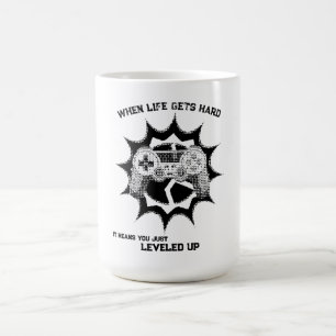 Citat för spelare som gått upp i nivå kaffemugg