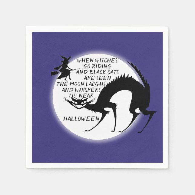 Citat för vitor och svart katt pappersservett (Framsidan)