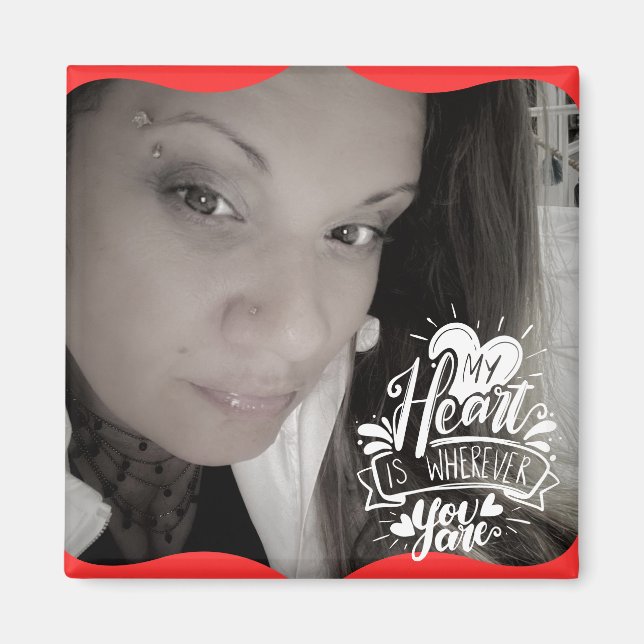 Citat Foto Valentine Day Long Avstånd Magnet (Framsidan)