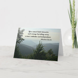 Citat från Abraham LIncoln: Du kan inte bygga Kort