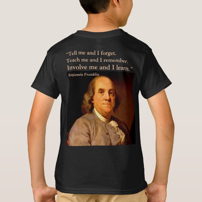 Citat från Ben Franklin T Shirt (Baksida)