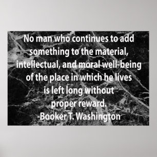 Citat från Booker T. Washington Poster