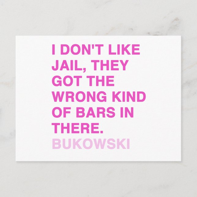 Citat från Charles Bukowski Vykort (Framsida)