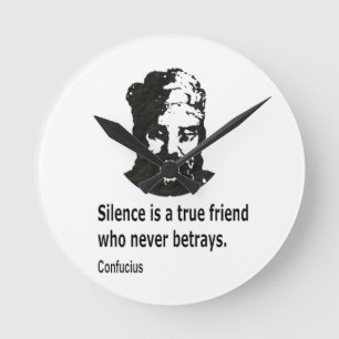 Citat från Confucius Rund Klocka