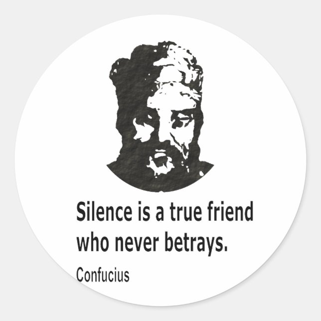 Citat från Confucius Runt Klistermärke (Framsida)