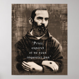 Citat från den katolska Saint-Fransken i St Padre Poster