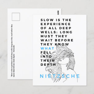 Citat från djup själ-filosofi av Nietzsche Vykort