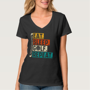 Citat från Eat Sviloläge Golf Upprepa Golfing Golf T Shirt