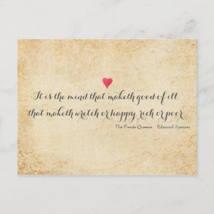 Citat från Edmund Spenser dikt Vykort