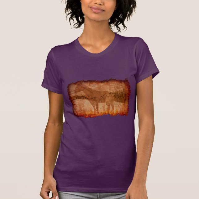 Citat från Equine Art och I Dream of Horses Tee Shirt (Framsida)