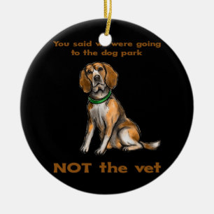 Citat från Funny Beagle Joke Hundägare Mamma Pap Julgransprydnad Keramik