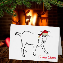 Citat från Funny Goat a Claus Teckning Hälsningskort