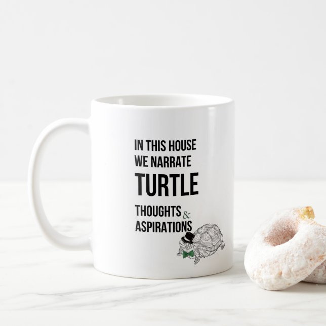 Citat från Funny TURTLE älskare Kaffemugg (Med munk)