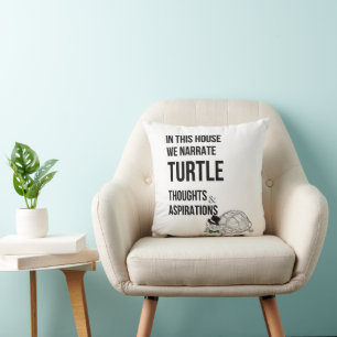 Citat från Funny TURTLE älskare Kudde