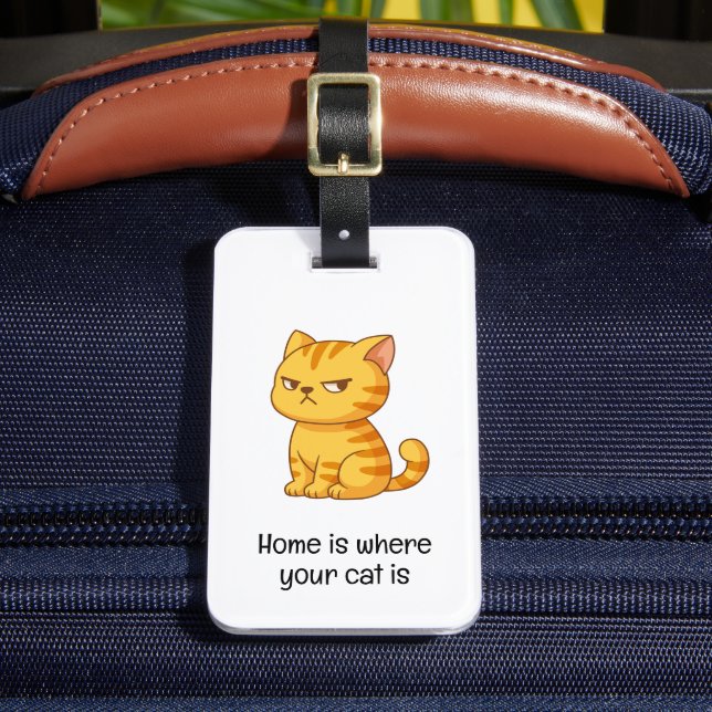Citat från grinig orange tabbykatt bagagebricka (Framsida Insitu 2)