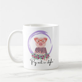 citat från gris - gris i stil kaffemugg