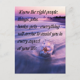 Citat från inspirationellt positivt strandtema vykort