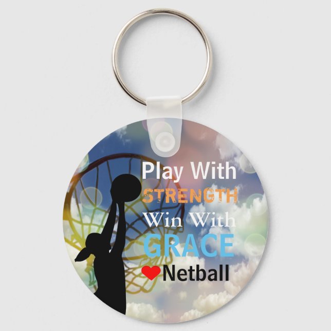 Citat från Inspiron Netball Player Kärlek Nyckelring (Framsida)