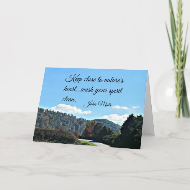 Citat från John Muir: Behålla nära naturens hjärta Kort (Framsida)