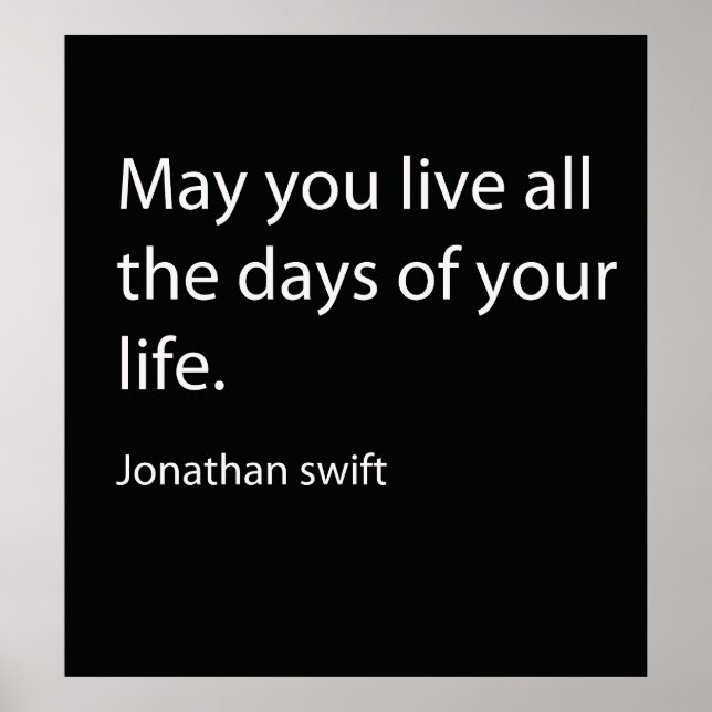 Citat från Jonathan Swift Poster (Framsidan)