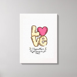 Citat från kärlek för alltid tillsammans canvastryck