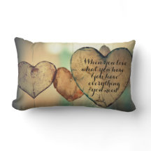 Citat från Kärlek och Gratitude Dekorativ kudde