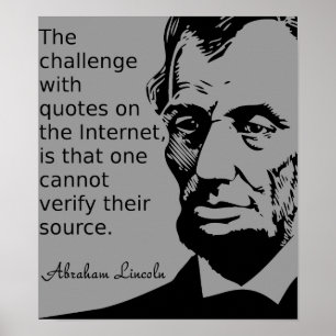 Citat från Lincolnaffisch Poster