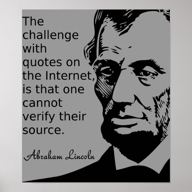 Citat från Lincolnaffisch Poster (Framsidan)