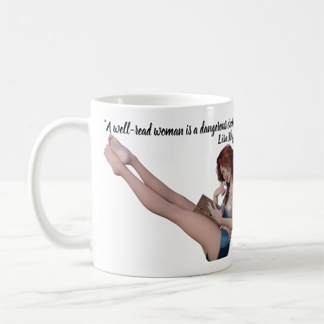 Citat från Lisa Kleypas om utbildade kvinnor Kaffemugg (Vänster)