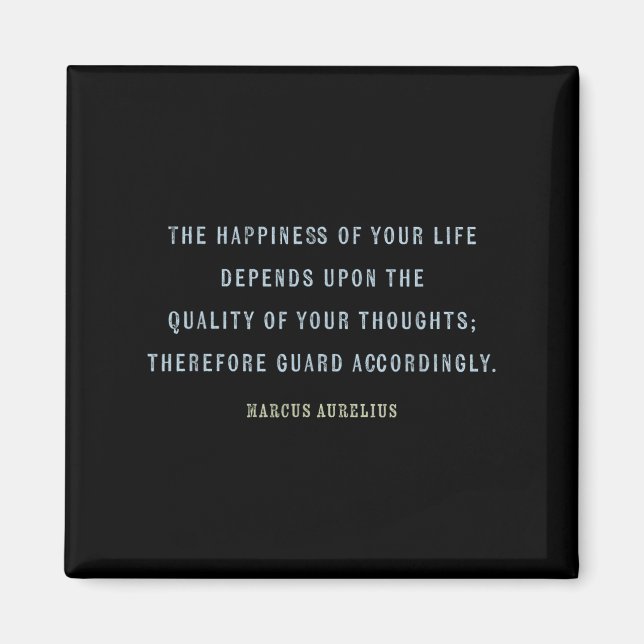 Citat från Marcus Aurelius, Mindset Motivational Q Magnet (Framsidan)