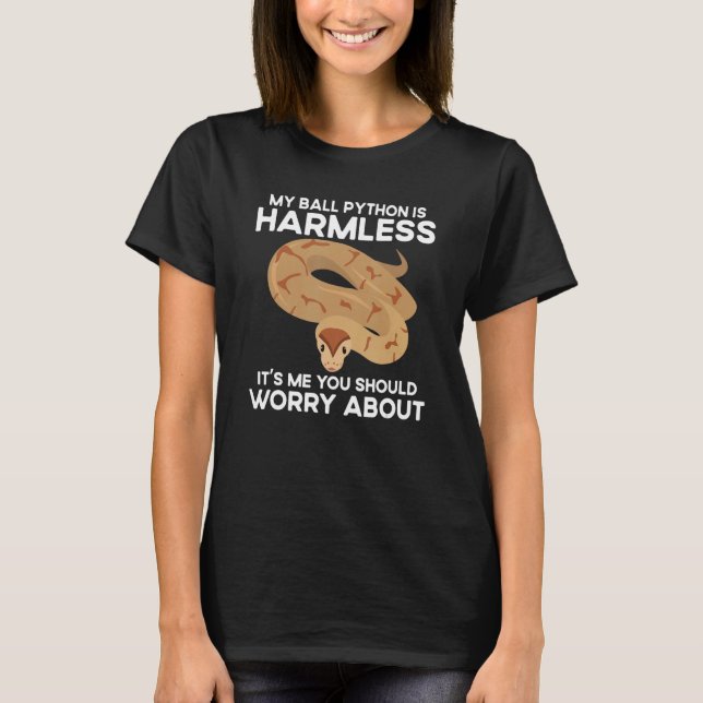 Citat från min Boll-pyton är harmless Snake Reptil T Shirt (Framsida)