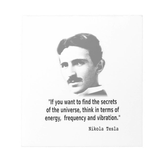 Citat från Nikola Tesla Anteckningsblock (Framsida)