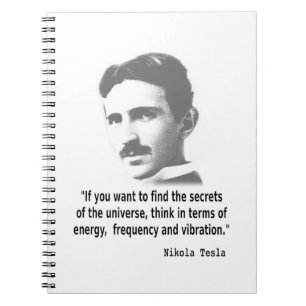 Citat från Nikola Tesla Anteckningsbok Med Spiral