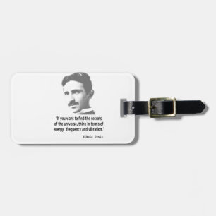 Citat från Nikola Tesla Bagagebricka