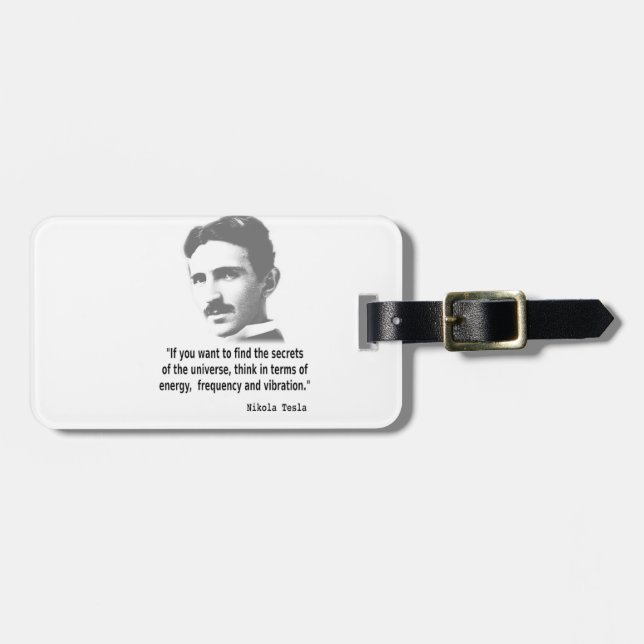 Citat från Nikola Tesla Bagagebricka (Horisontell Framsida)