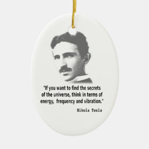 Citat från Nikola Tesla Julgransprydnad Keramik